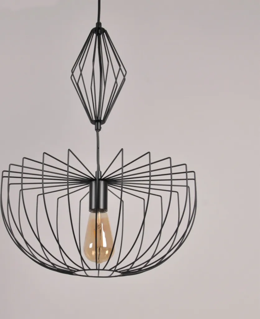 Luminaire Suspendu JASMINA Noir : Solution Éclairage Design Métal