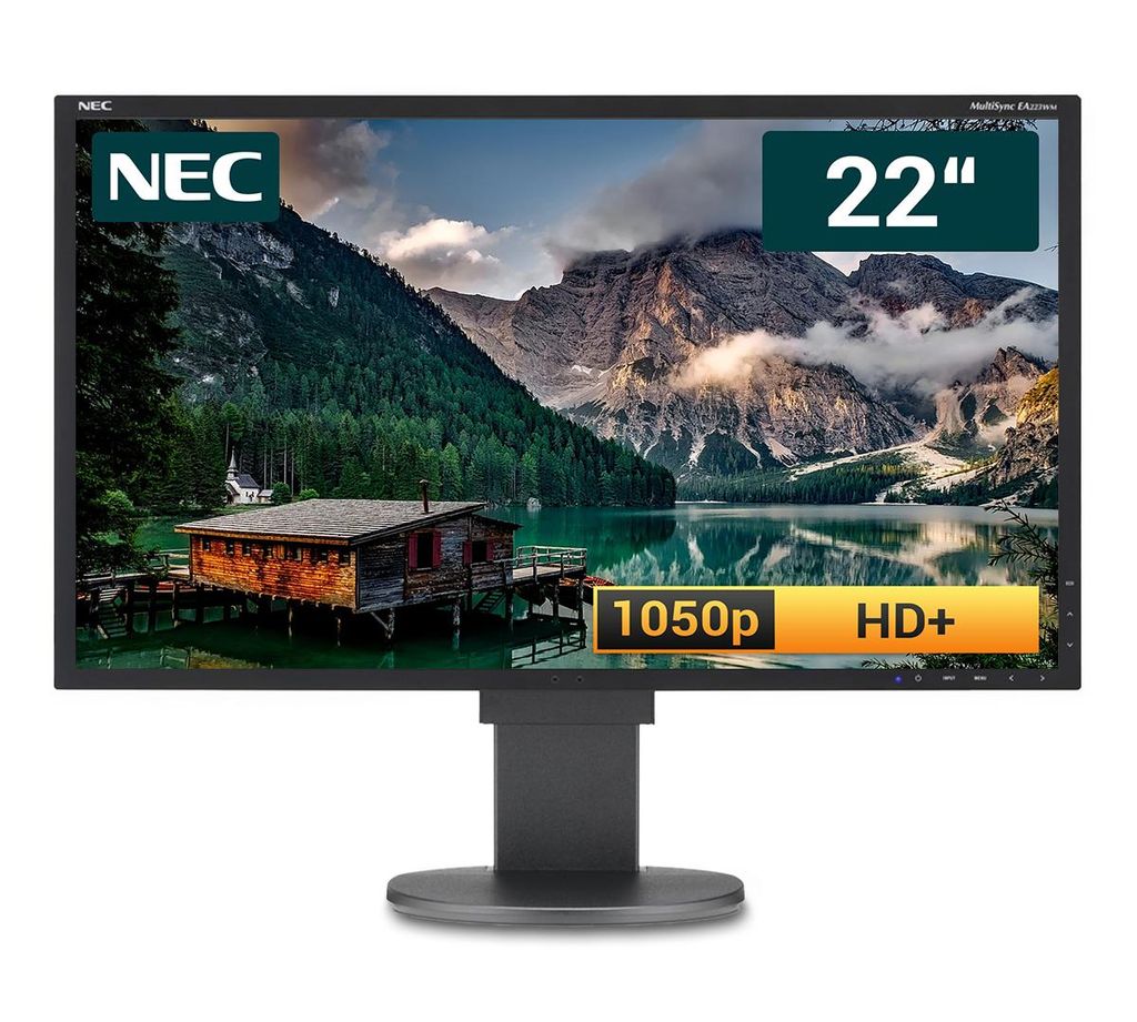 NEC MultiSync EA223WM - 22 Zoll HD+ TFT Flachbildschirm Produktbild 