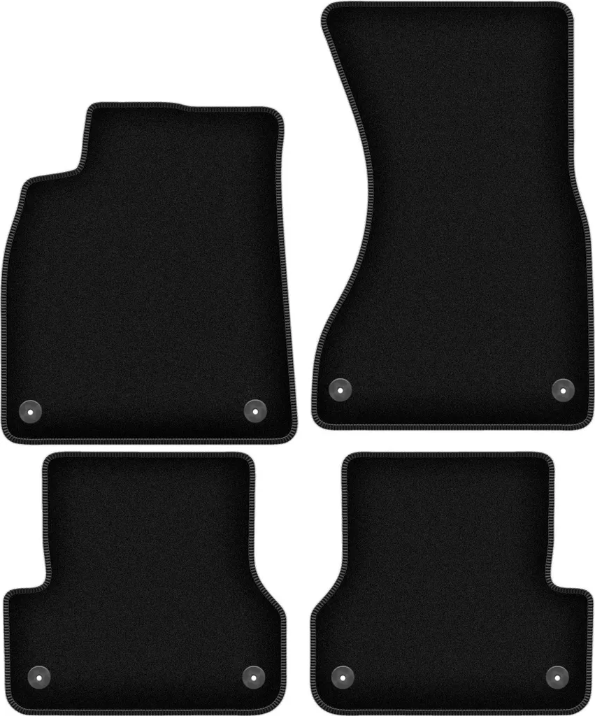 J&J AUTOMOTIVE | Tappeti Tappetini In Tessuto In Velluto Su Misura Adatti Per A4 B6 / B7 2000-2008, Set di 4 Pezzi, Anteriore E Posteriore