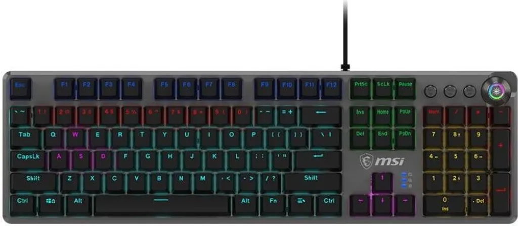 Clavier de jeu mécanique MSI Forge GK310 avec touches rouges RGB