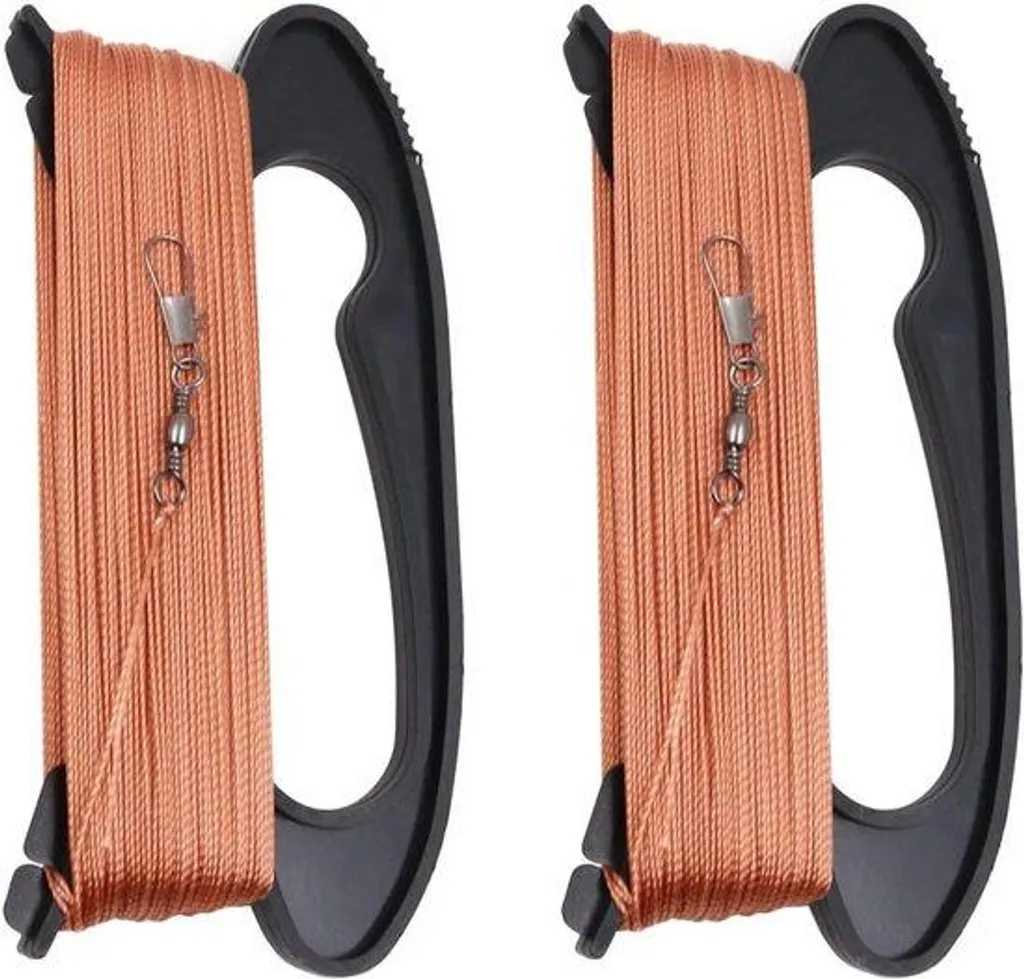 Dévidoir Cerf-volant Anti-nœud avec Fil 100m - Lot de 2 Kit Noir