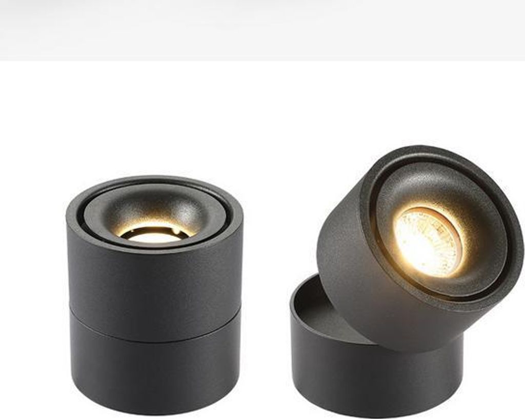 LED Aufbaustrahler, Gang LED Klappleuchte, 90° drehbar, Deckenstrahler, inkl. 7W LED Modul 230 V - 3000 K