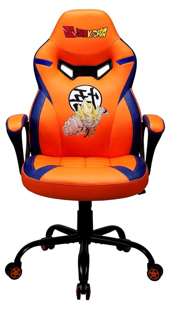 Dragon Ball Z - Gaming-Stuhl - Bürostuhl für junge Gamer - Oranger Gaming-Sessel - Offizielle Lizenz