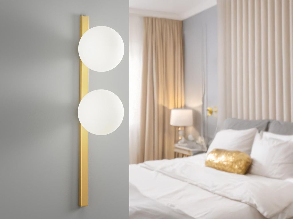 Wandleuchte Enoire Gold-Weiß Höhe 60cm