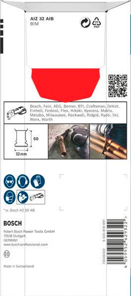 PRO AIZ 32 AIB Blatt für Multifunktionswerkzeuge, 32 x 50 mm, 5-tlg.