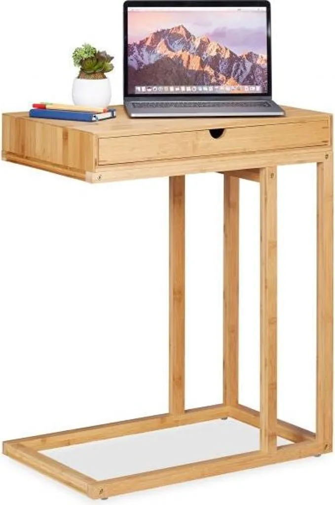 Tavolino in bambù con cassetto