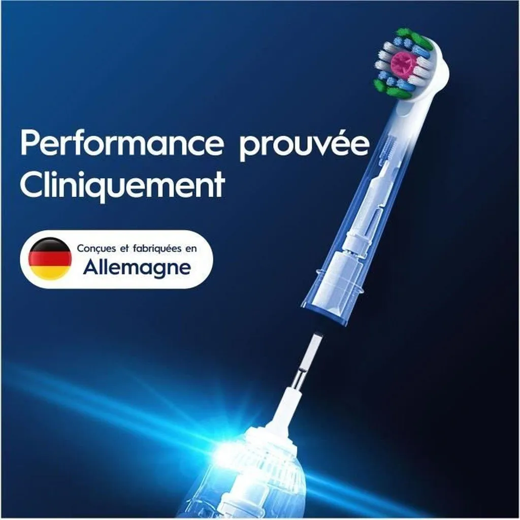 Brossettes Oral-B Pro 3D White Recharges pour Brosse à Dents Électrique