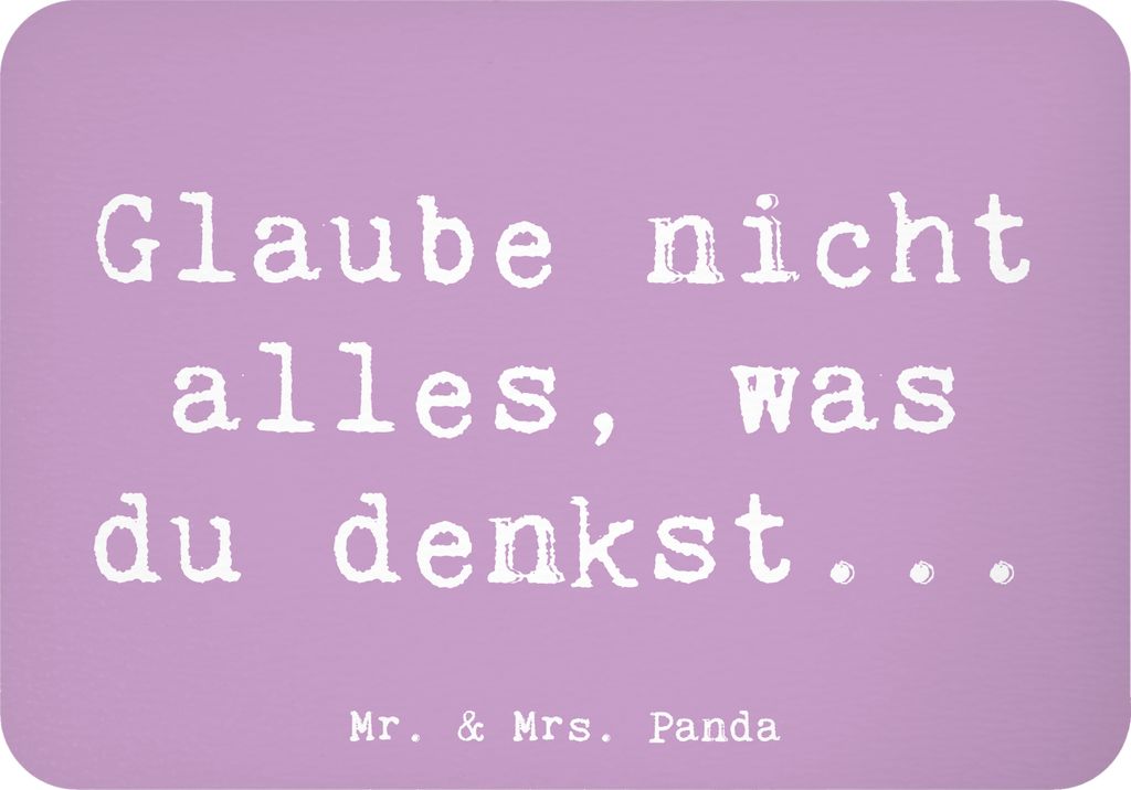 Mr. & Mrs. Panda Kühlschrankmagnet Spruch Selbstvertrauen und Klarheit - Lavendeltraum - Geschenk, Inspiration, was du denkst, Notizhalter, magnet...