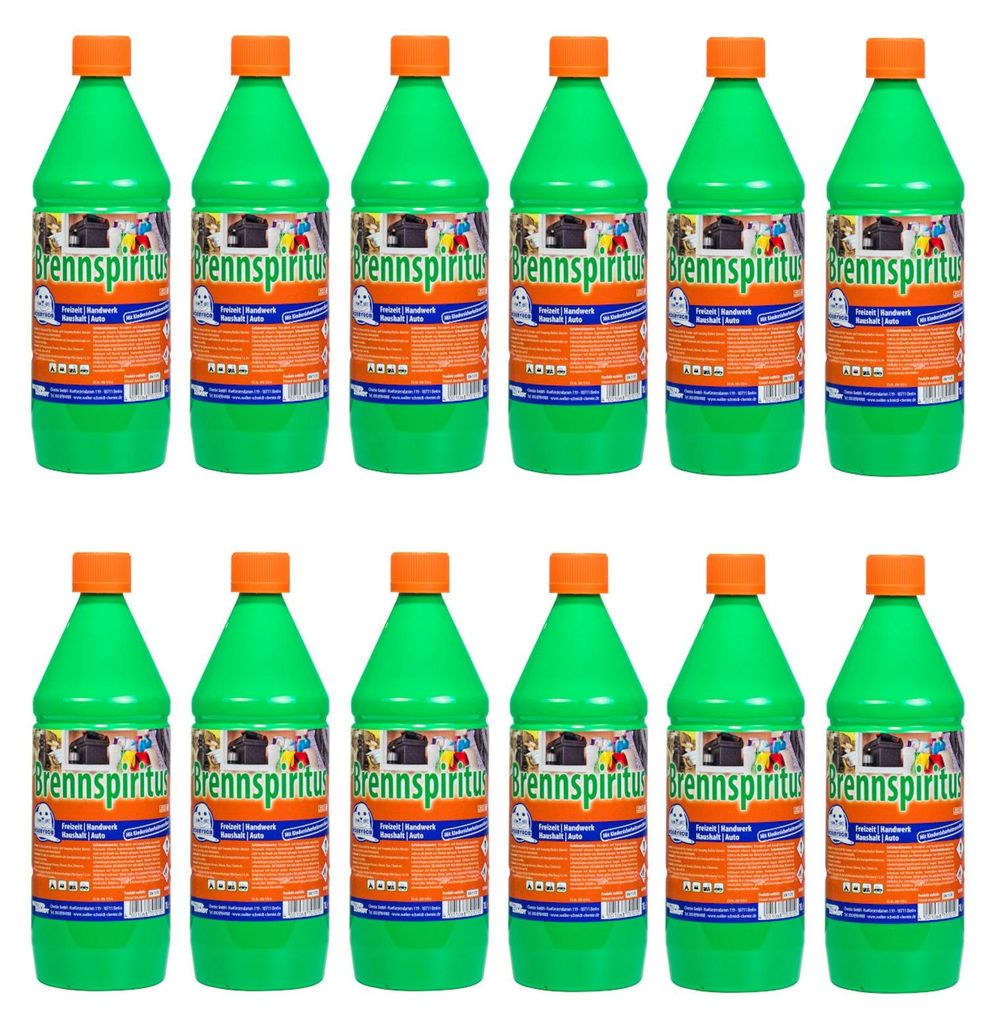 Robbyrob Brennspiritus 12x 1 Liter Schnellanzünder Produktbild 