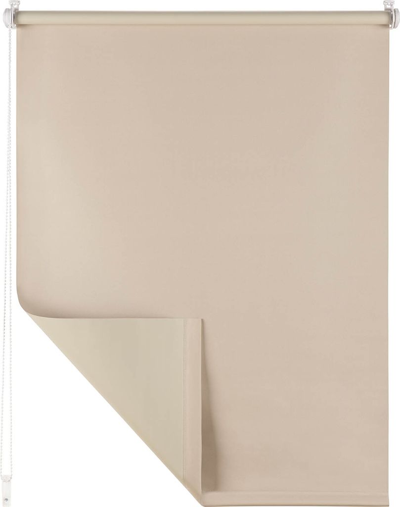 Blumtal Verdunklungsrollo 85 x 155 - 195 cm im 2er Set - Klemmfix Rollo ohne Bohren - Thermorollo - Klemmrollo - Sichtschutz Rollo in Taupe