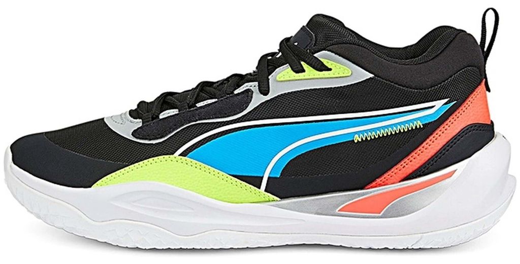 PUMA Playmaker Pro Basketballschuhe Unisex jet black/lime squeeze 44