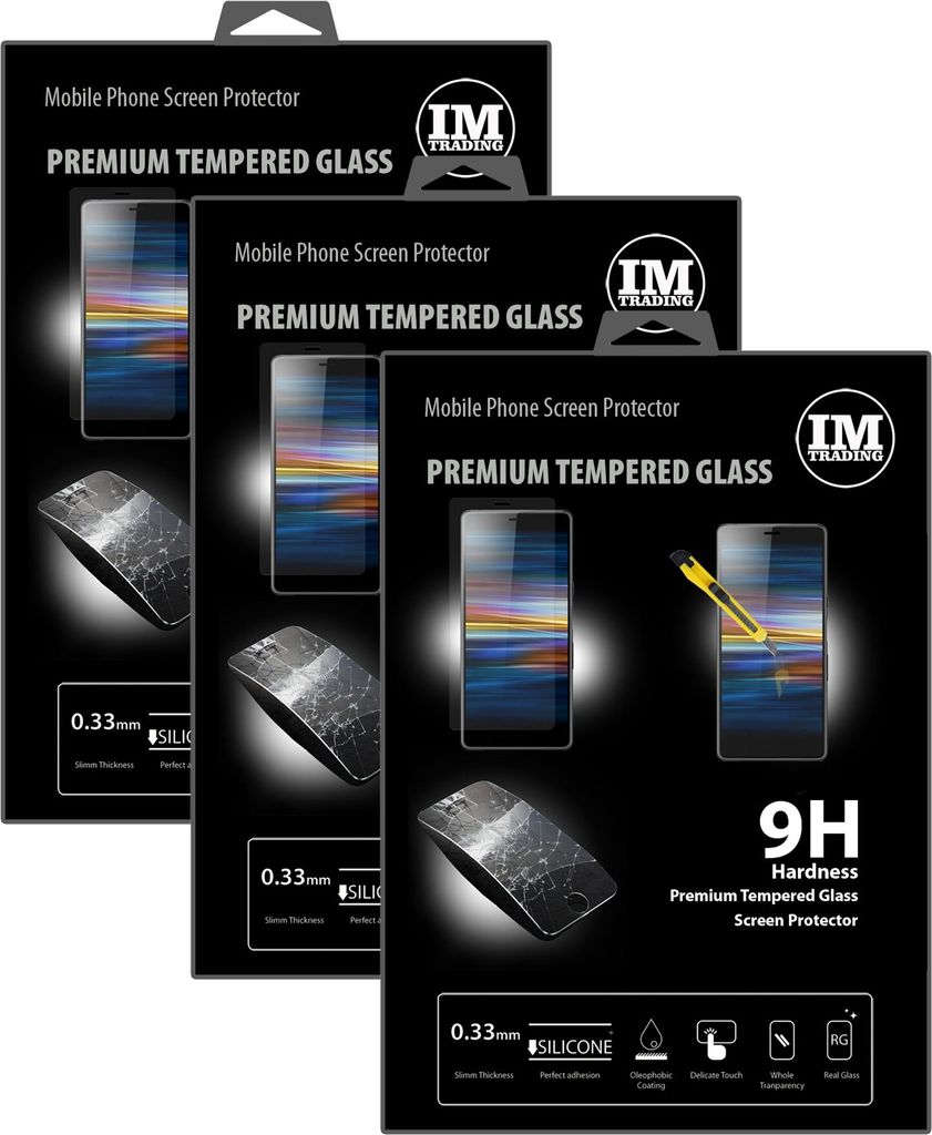 3x Panzer Schutz Glas 9H Tempered Glass Display Schutz Folie Display Glas Screen Protector für Sony Xperia L3 cofi1453