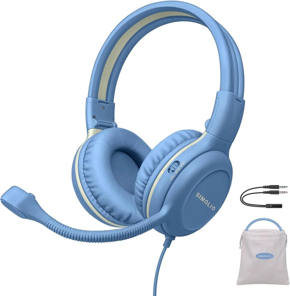 Cuffie Over-Ear con Microfono per Bambini e Studenti - Audio Sicuro
