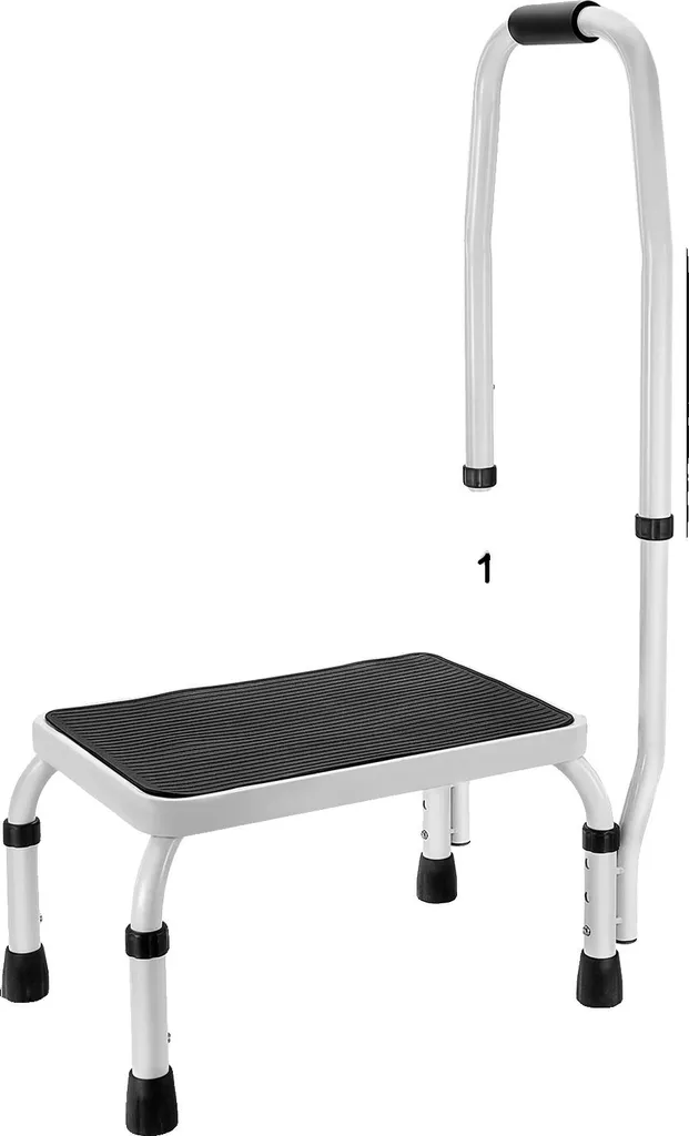 Escabeau pliable 1 marche modèle B - Capacité 150 kg Design Ergonomique