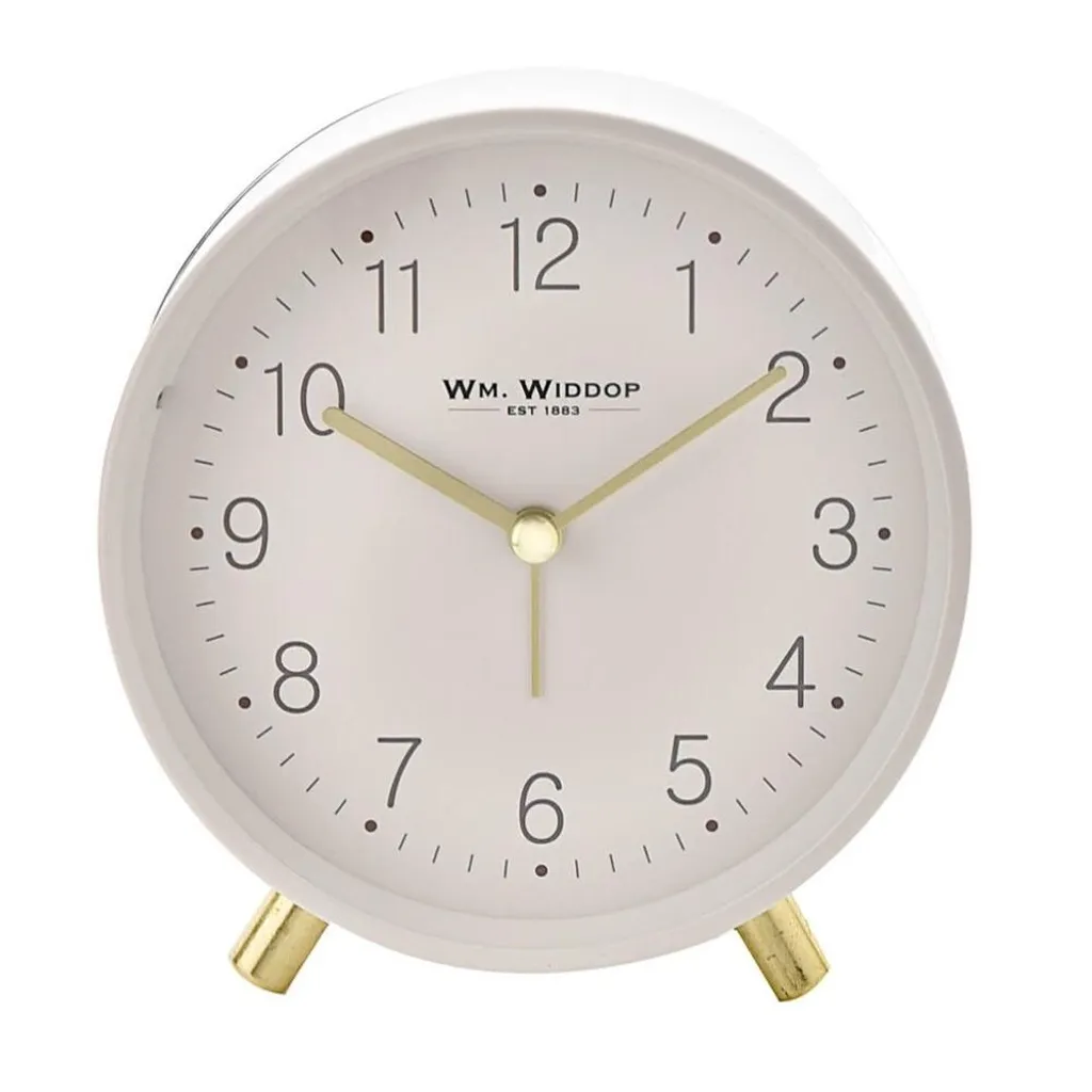Horloge de table Widdop 5377W lisible et stable pour seniors en bois