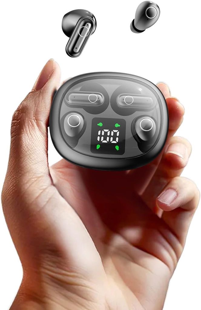 Mini-Bluetooth-Kopfhörer für Schlaf, 5,4 Zoll, kabellos, unsichtbar, Schlaf, wasserdicht, Sport, Doppel-Kopfhörer, kleines Ohr ergonomisches Design