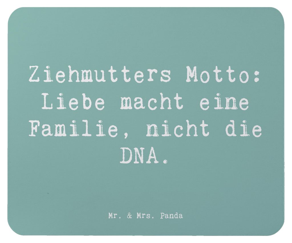 Mr. & Mrs. Panda Mauspad Spruch Ziehmutter Liebe - Meeresbrise - Geschenk, Jubiläen, pc mausunterlage, Mousepad, Mouse Pad, Fürsorge, laptop, Sti...