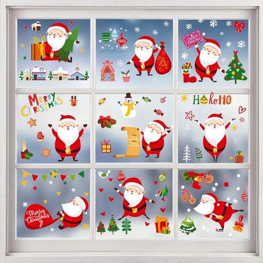 Klebende Weihnachtsfensterdekoration PVC Folie für Türen Winter