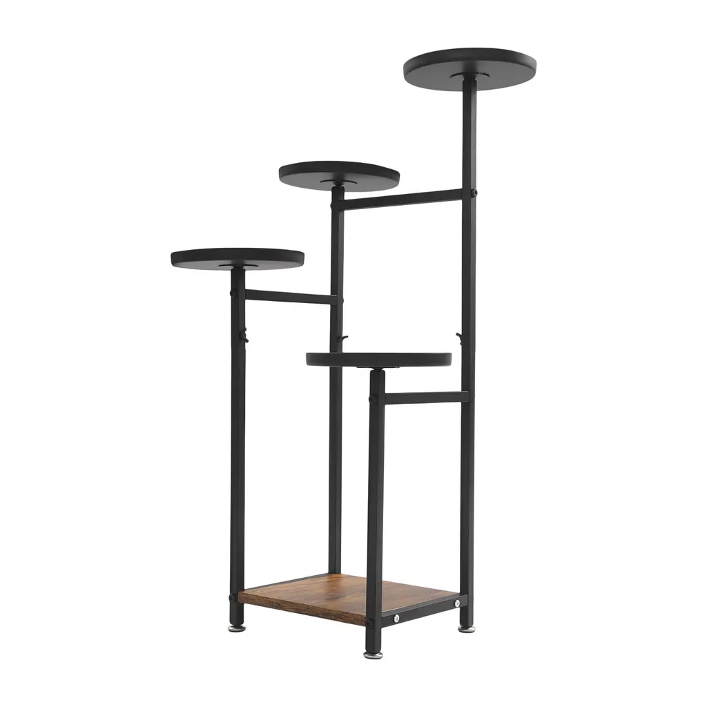 Support plantes noir 5 niveaux métal résistant pour pots de fleurs - 6
