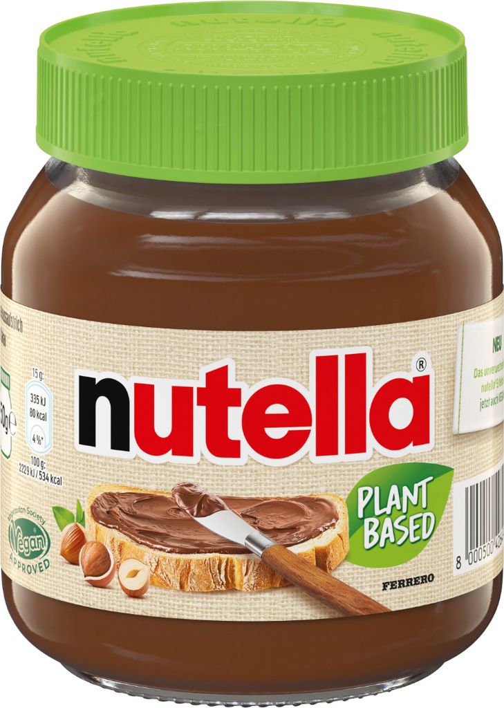 Nutella Plant Based Vegan pflanzlicher Nuss Nugat Produktbild