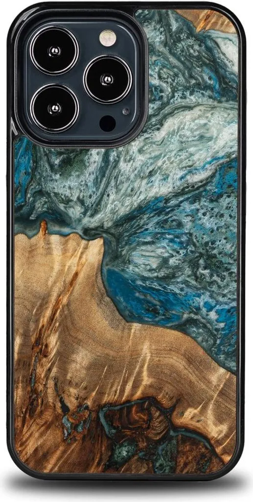 Custodia iPhone 13 Pro in Legno Bewood Unique Planets Earth - Unica