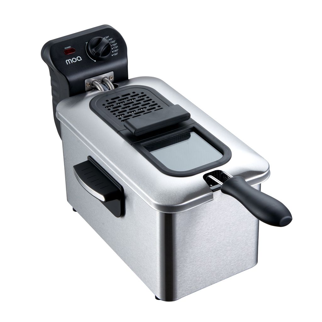 ZORRO Gastro Fritteuse 4 Liter 2000W - Edelstahl Mit Kältezone