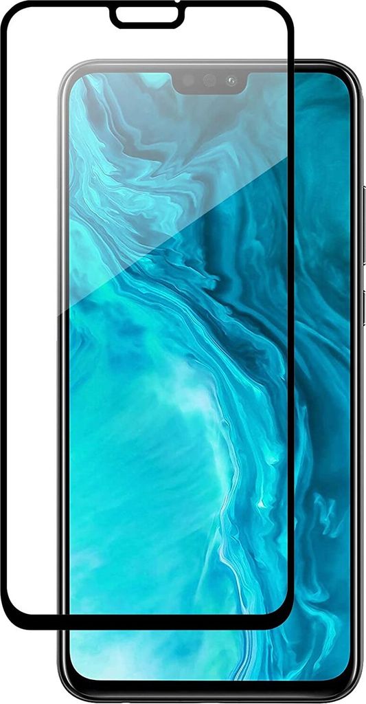 5D Schutz Glas kompatibel mit HONOR 9X LITE Curved Panzer Folie Vollständig Klebend und Abdeckung