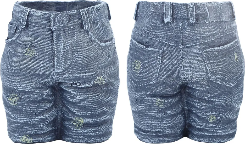 Pot de fleurs design denim pour décorer un balcon ou un jardin moderne