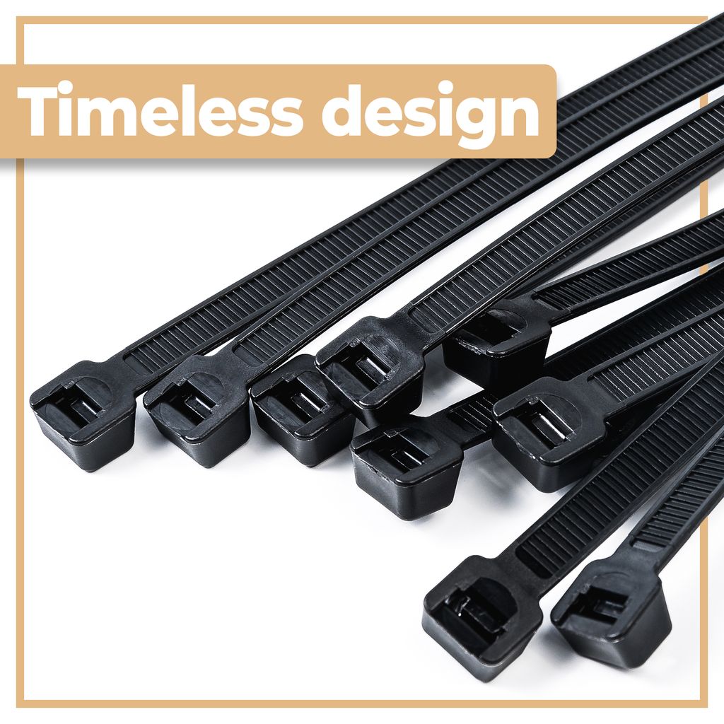 Kabelbinder Set McPower, 500er-Pack, schwarz, 5 Größen 100/140/160/200/300mm