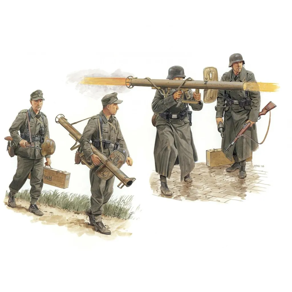 Maquette 1:35 Équipe antichar allemande Panzerschreck : Créez votre diorama