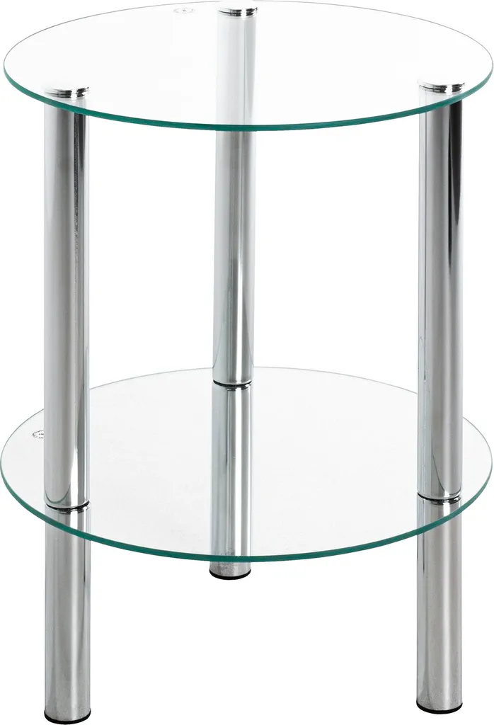 Bout de canapé design HAKU Möbel pour salon, table d'appoint en verre - 3