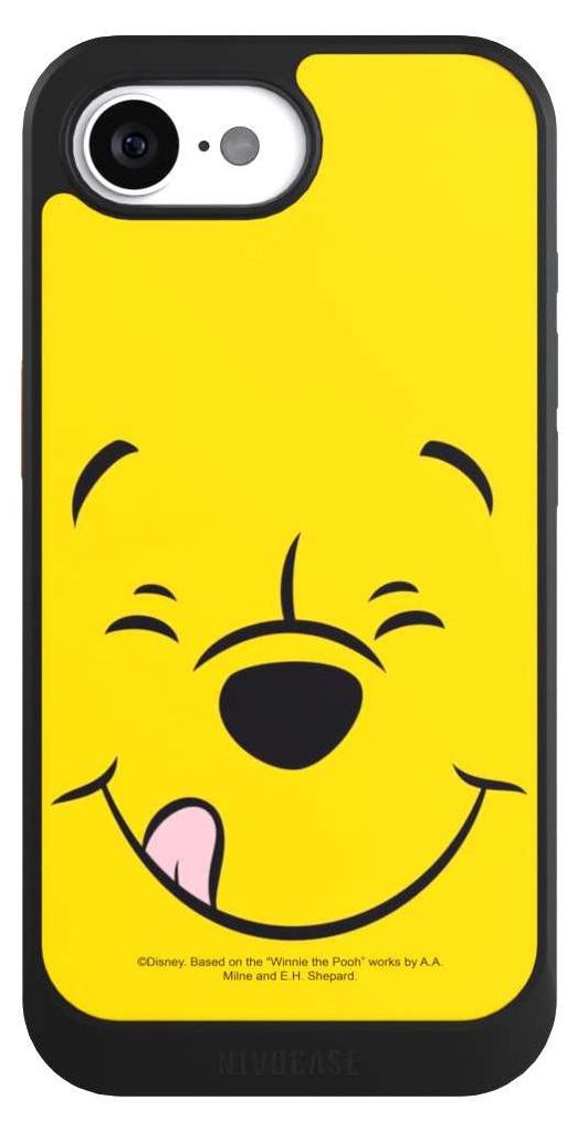 NIVOCASE Hülle für Apple iPhone 16e Handyhülle NIVOcore Case Schwarz Disney Offizielles Lizenzprodukt Winnie Puuh