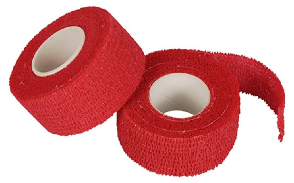 Rollen Pflaster / Bandagen selbsthaftend 5 m x 2,5 cm rot Produktbild 