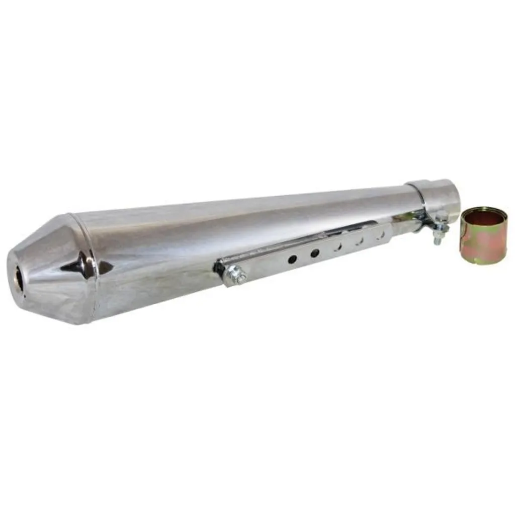 Pot d'échappement Trumpet Chromé Megaphone CMX Haute Finition Moto