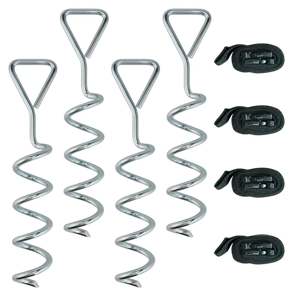 SPORTNOW Bodenanker Schraube 4er Set 32 cm Trampolin Pfähle Produktbild 