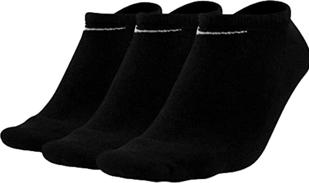 Nike Everyday Baumwolle Lightweight No Show SX7678 Sneakersocken 3 Paar - Farbe: Schwarz - Größe: 38-42