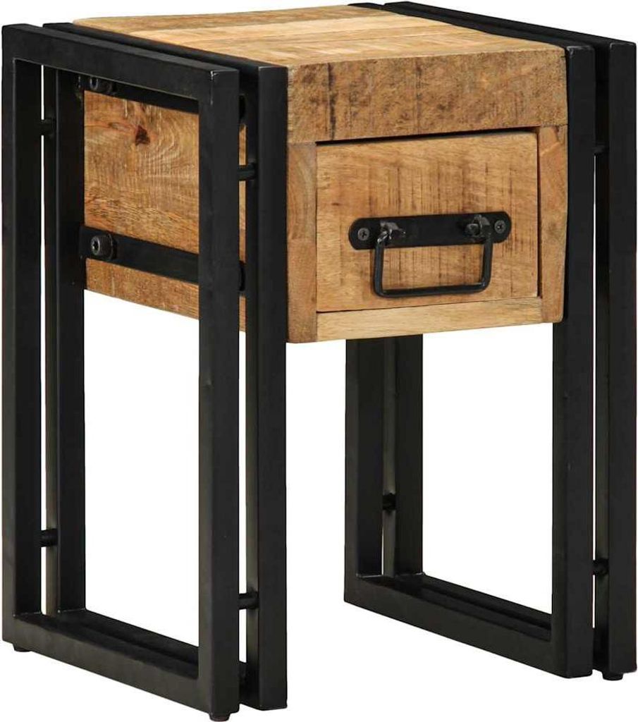"im Angebot" Beistelltisch mit Schubladen 30x30x40 cm Massivholz Mango - Kaffeetisch CC18253