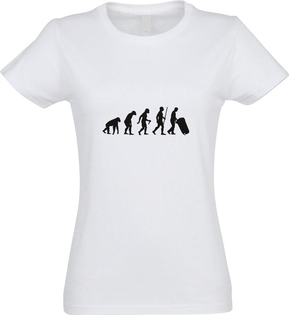 Kiwistar - T-Shirt tailliert - Damen - Weiss - Müllmann Tonne Evolution - mit Motiv Bedruckt - Funshirt Design - Sport - Freizeit - Damen - XL