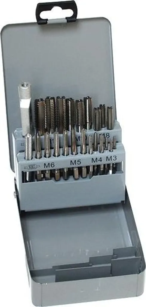 Jeu de tarauds à main DIN 352 HSS-G 2352022 en coffret métal robuste