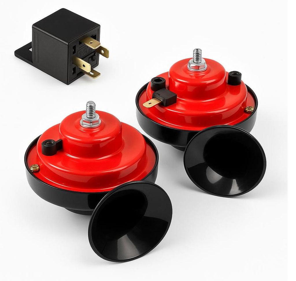 Kit complet de klaxon à deux tons, type « escargot », 12 V Image du produit 
