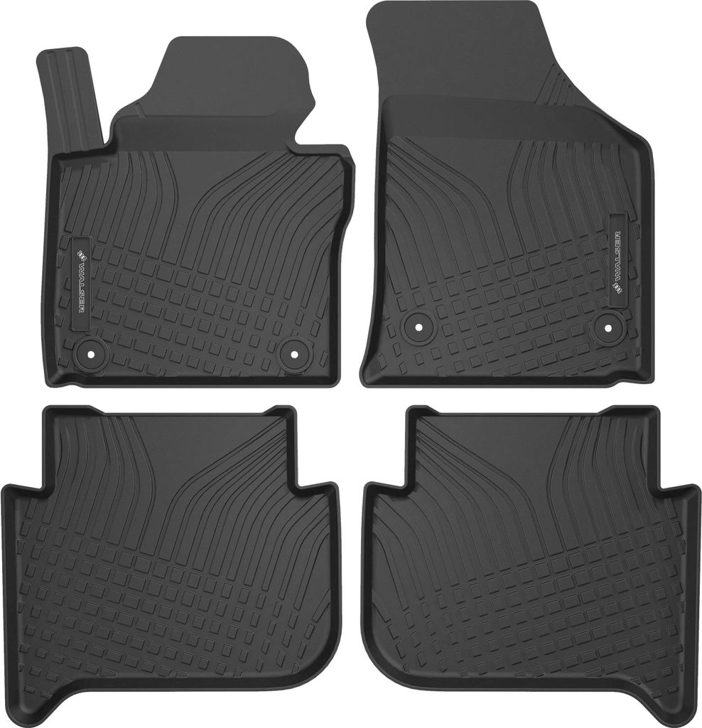 WALSER Premium Fussmatten Auto für VW Touran (1T1, 1T2) 02/2003-2010, 100% passgenaue Gummimatten Auto - EU, robuste Fußmatten Auto, Auto Fußmat...