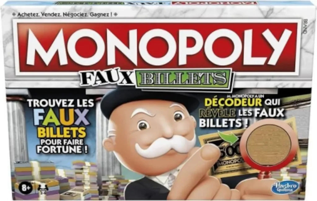 Monopoly Faux Billets Hasbro Édition Décodeur pour Démasquer les Tricheurs