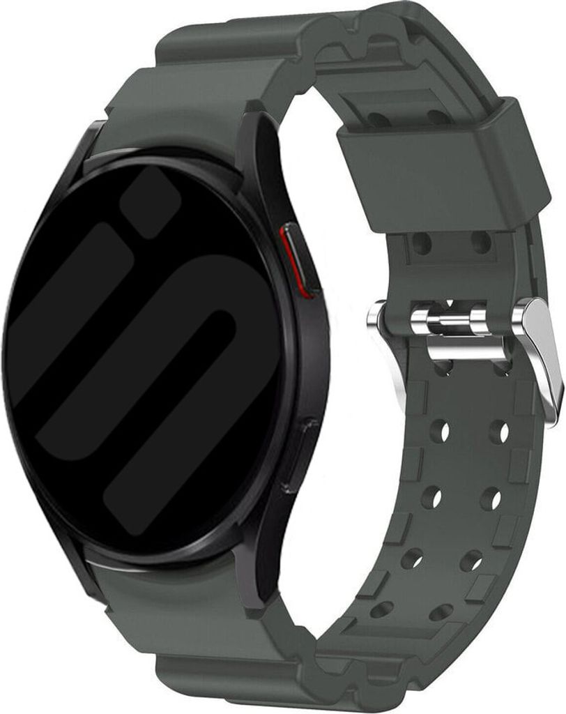 Strap-it Samsung Galaxy Watch 6 Classic 47mm Silikon Panzer Armband (Dunkelgrau)