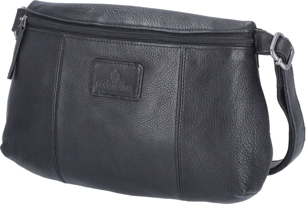 The Skandinavian Brand Leder Crossbody Bag Black : schwarz-00 Farbsortierung: schwarz-00
