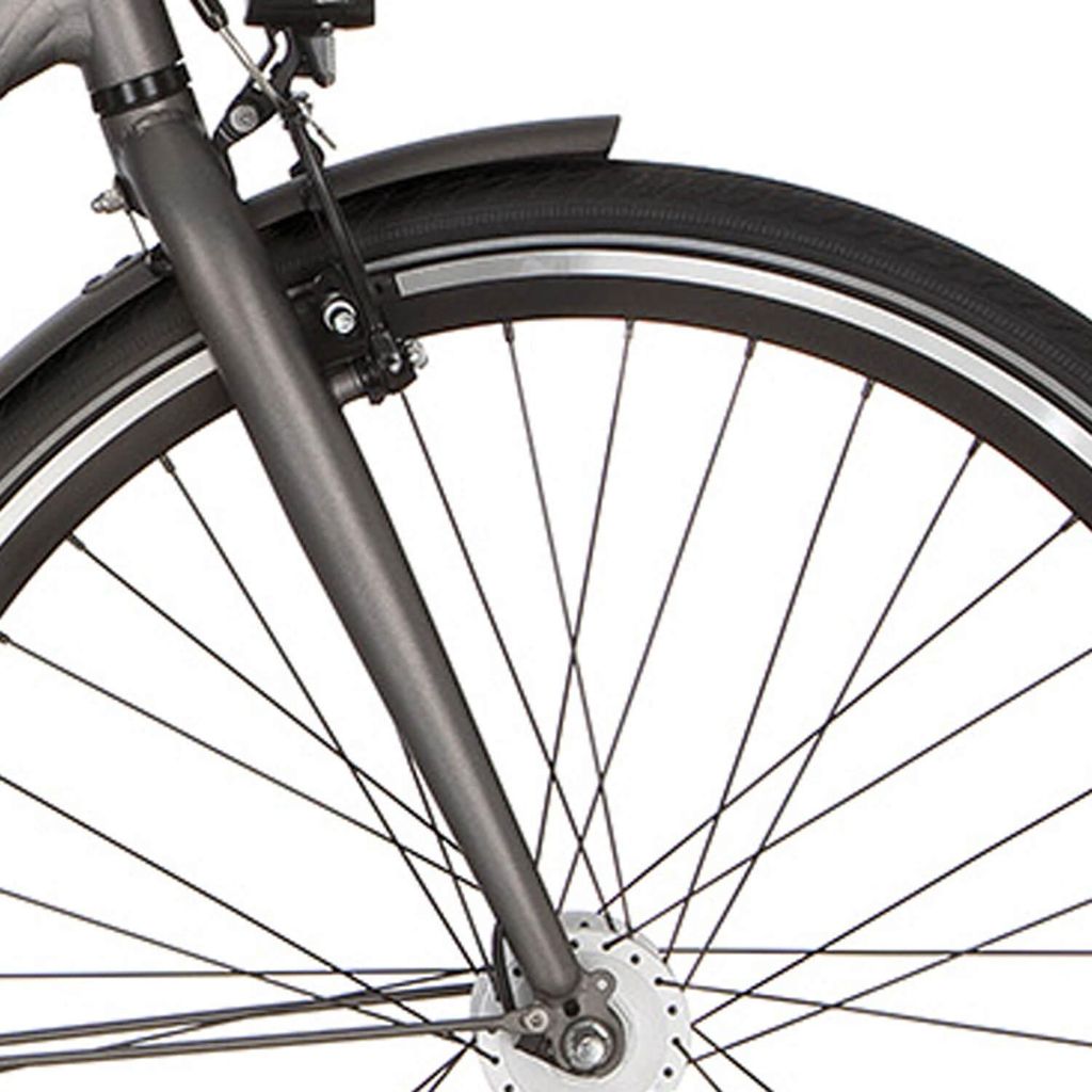 Cortina Mozzo starre Fahrradgabel 28 Zoll 1.125 Zoll V-Brems-Pivots Matt Steingrau