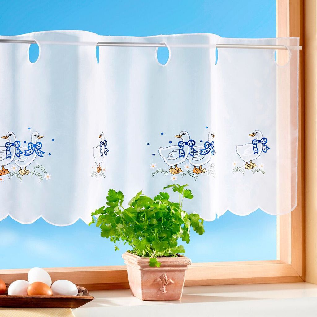 Scheibengardine Küche Gardine Bistrogardine Kurzgardine Produktbild 