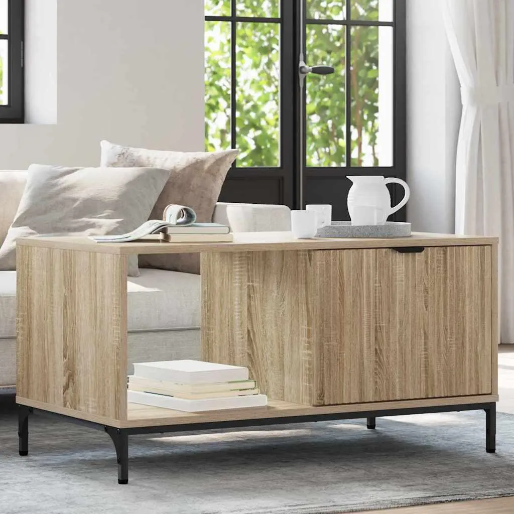 Maison Exclusive - Tavolino Sonoma in rovere 90 x 49 x 46 cm Materiale ligneo