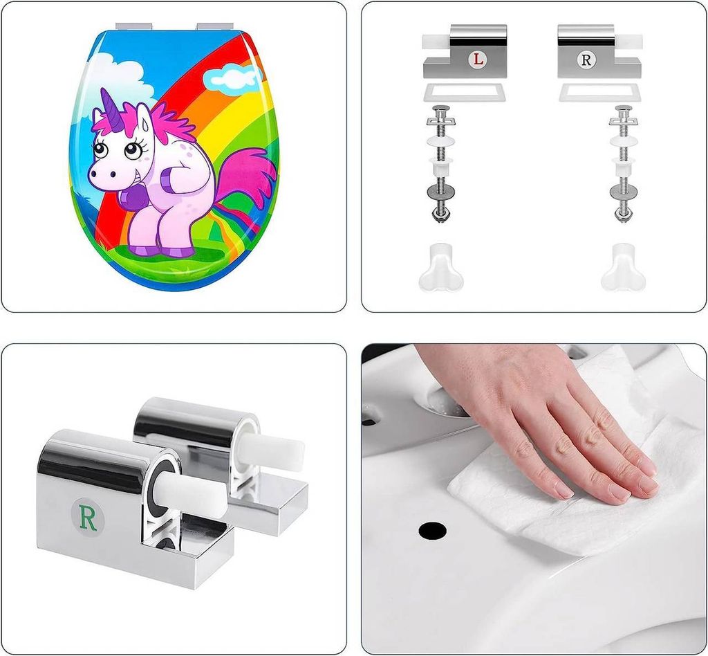 WOLTU WC Sitz, mit Abesenkautomatik, aus Duroplast,   Produktbild 4