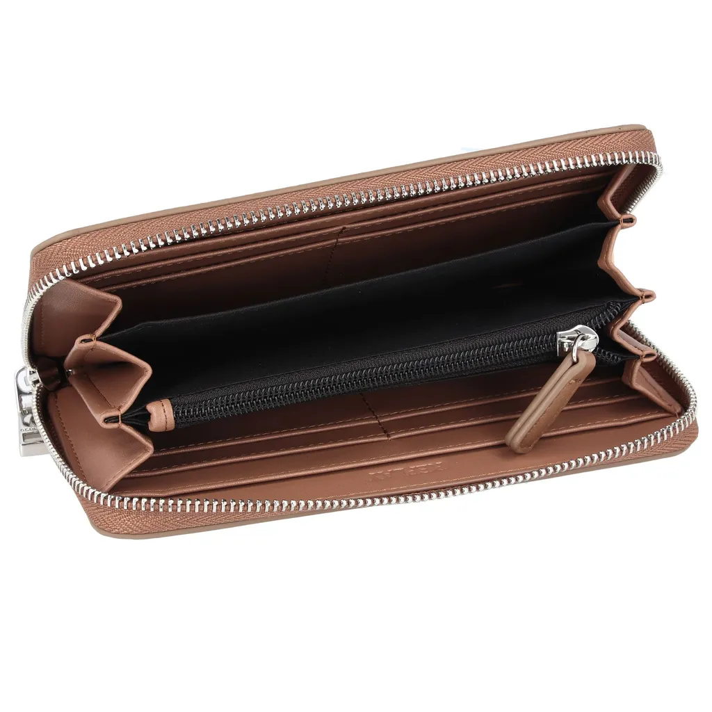 Portefeuille REPLAY Zip Around Wallet en Beige avec Multi-Rangements - 10