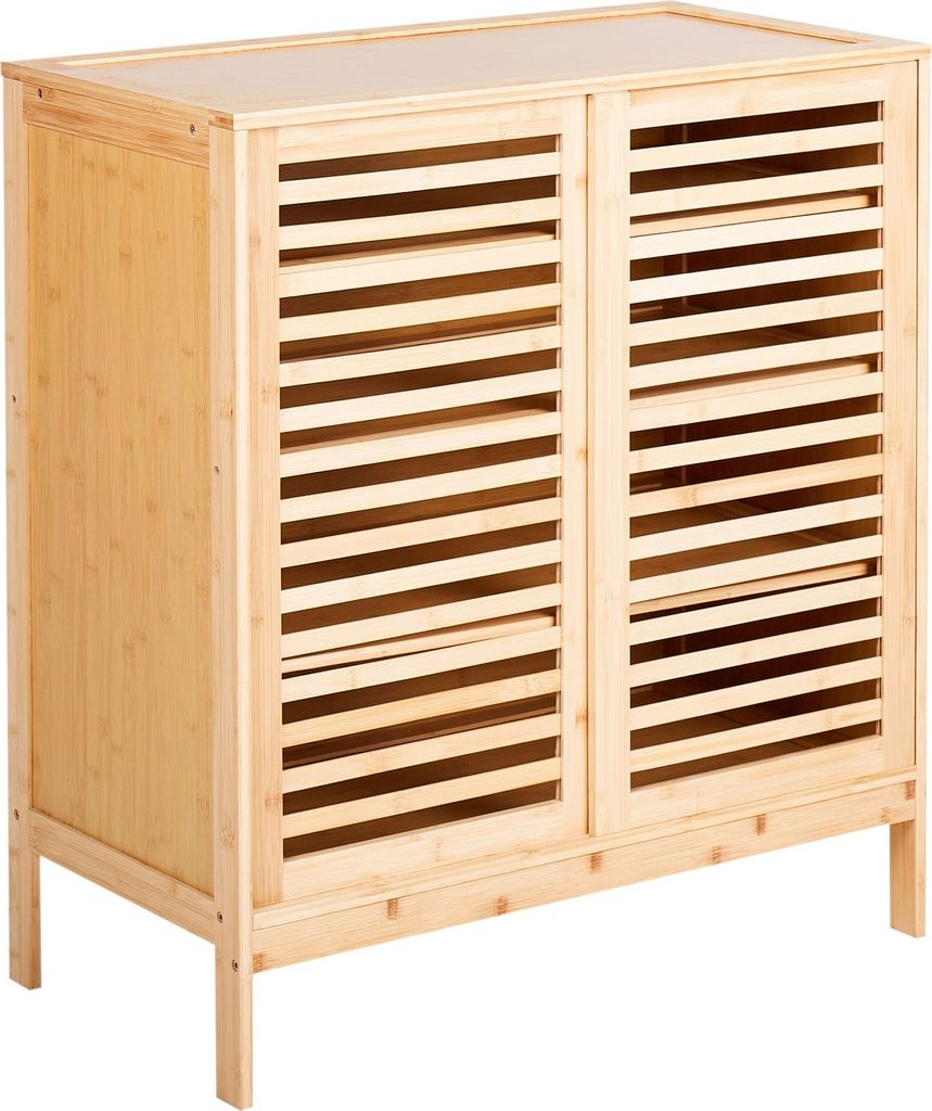 BELIANI Sideboard Hellbraun aus Bambusholz Schuhschrank mit Produktbild 